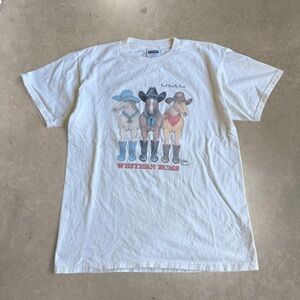 Western Bums Graphic Short Sleeve Tee - White
